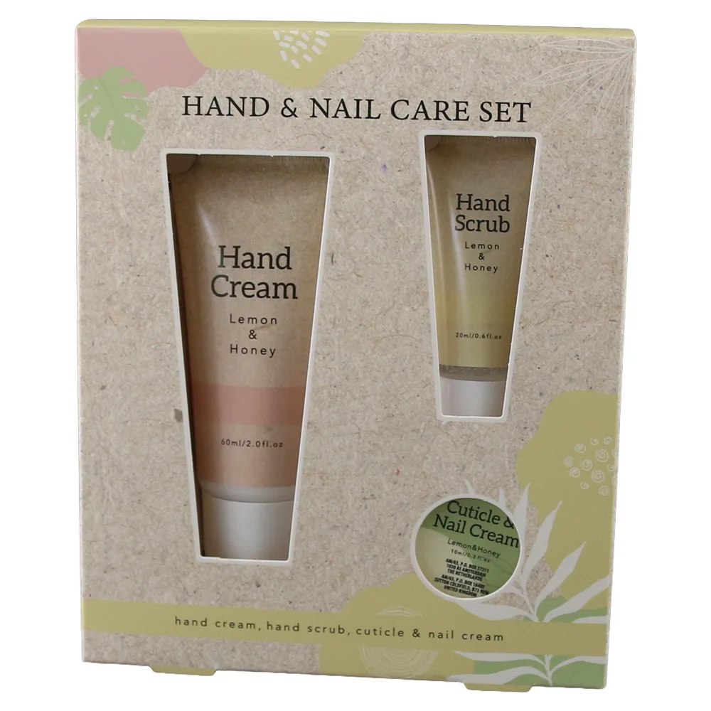 Set ingrijire maini si unghii 3 piese - Rose & Sandalwood / Lemon & Honey