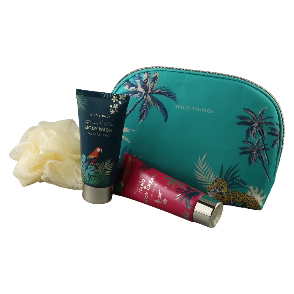 Set ingrijire corp 3 piese cu gentuta cosmetica