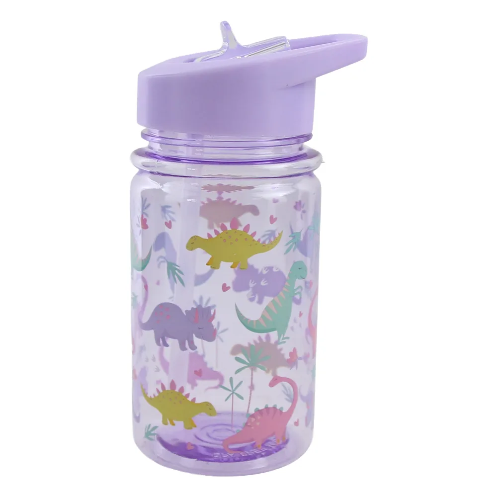 Sticla sport din plastic cu pai 450 ml modele variate Sticla sport din plastic cu pai 450 ml modele variate