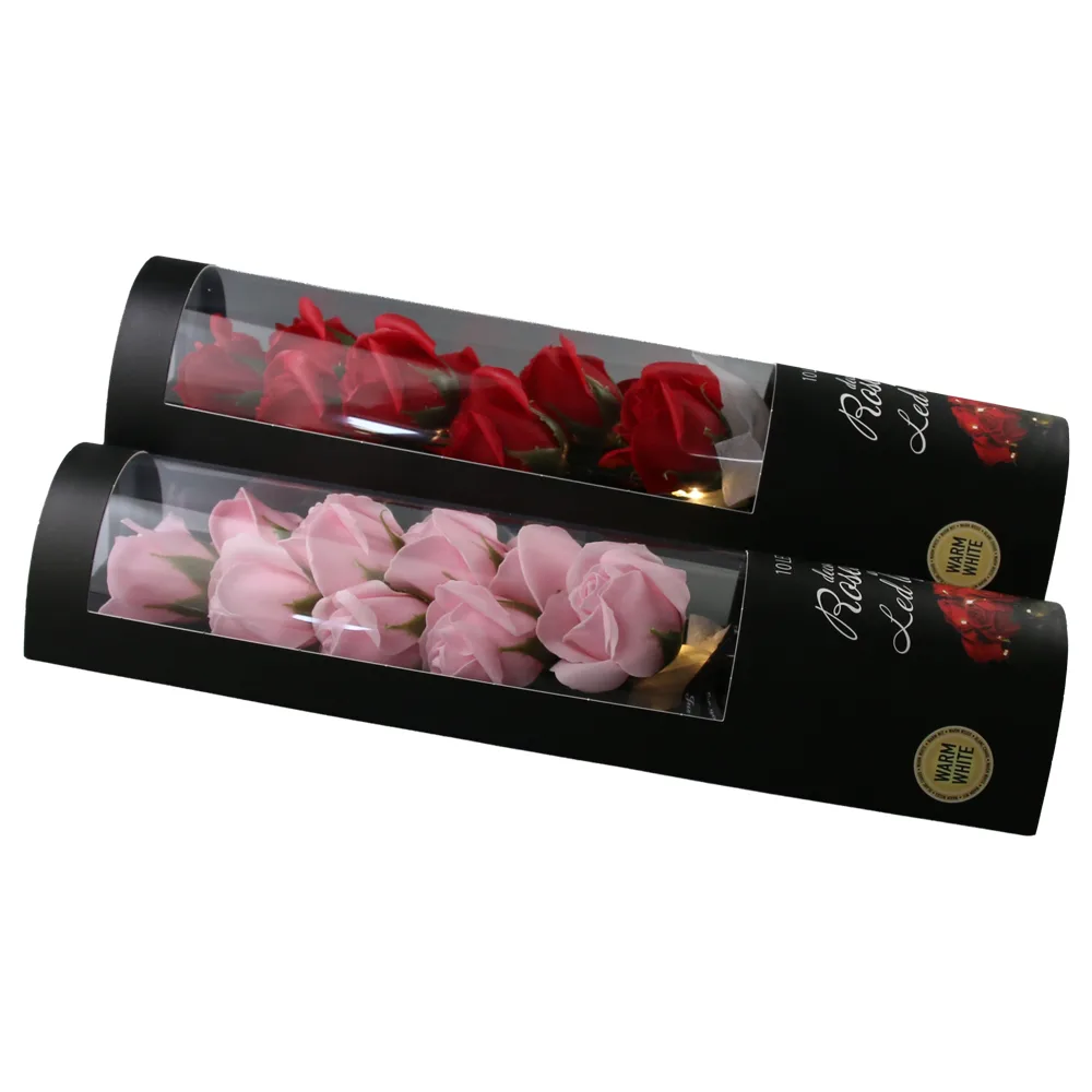 Buchet decorativ trandafir cu 10 LED-uri Buchet decorativ trandafir cu 10 LED-uri