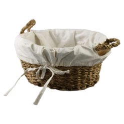 Cos rotund din paie cu husa 26 x 11 cm