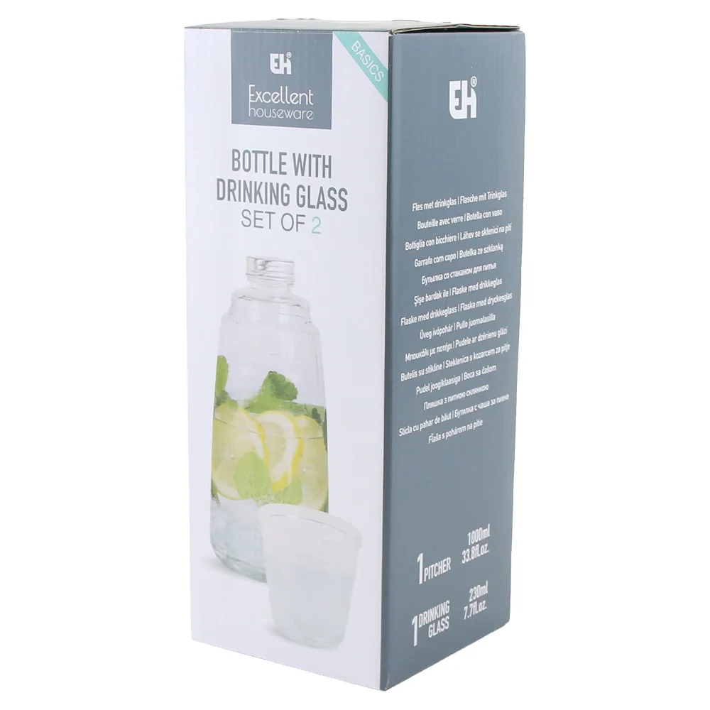 Set sticla si pahar 1000 / 230 ml Excellent Houseware