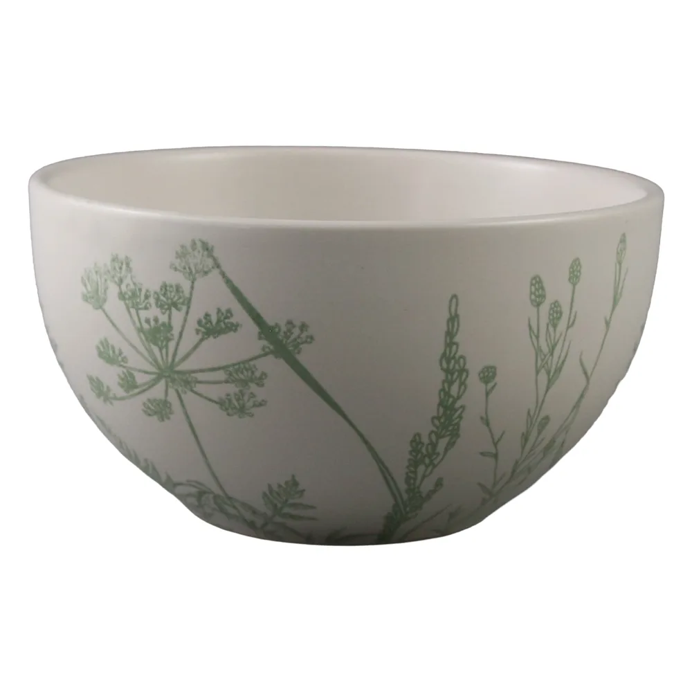 Bol ceramic cu imprimeuri florale 14 x 7.5 cm Bol ceramic cu imprimeuri florale 14 x 7.5 cm