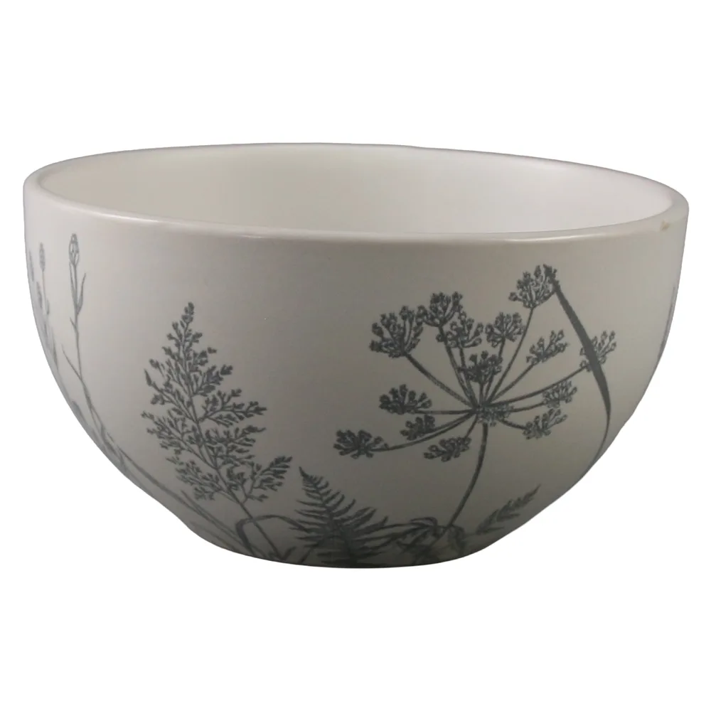 Bol ceramic cu imprimeuri florale 14 x 7.5 cm Bol ceramic cu imprimeuri florale 14 x 7.5 cm