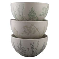 Bol ceramic cu imprimeuri florale 14 x 7.5 cm
