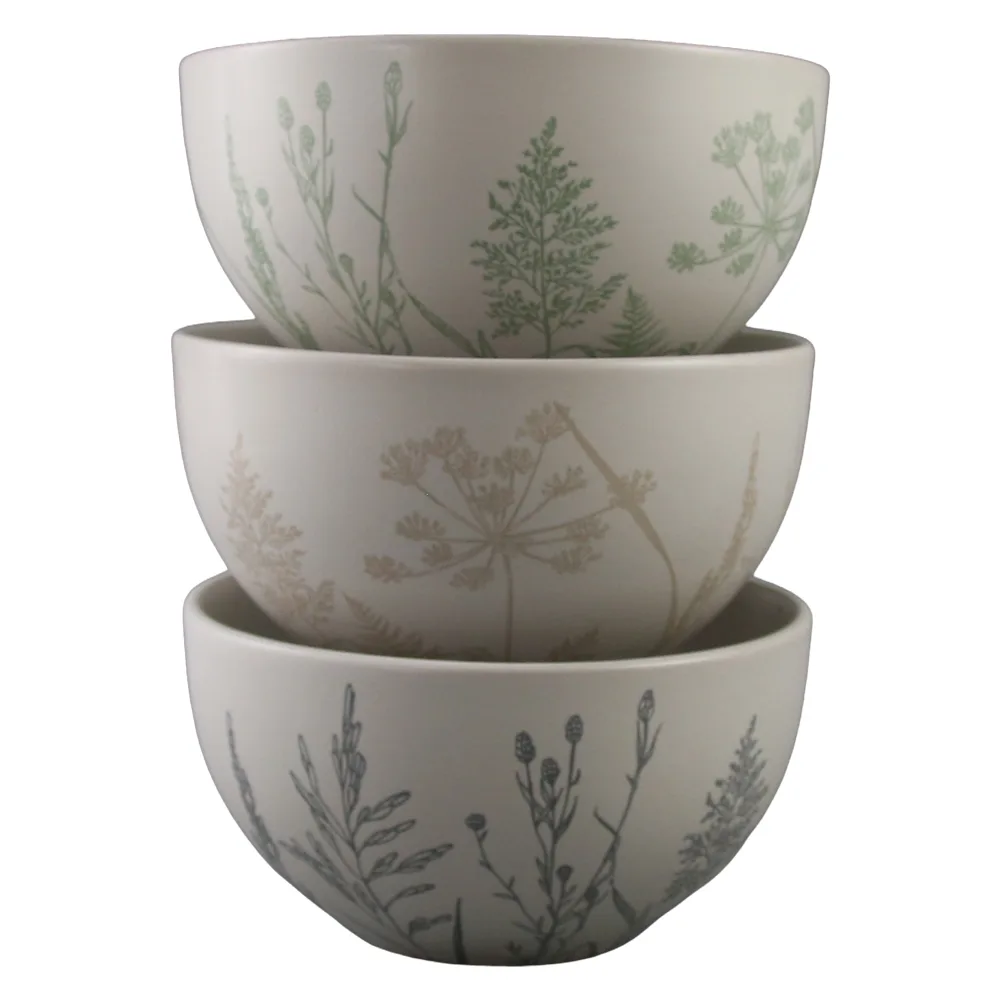 Bol ceramic cu imprimeuri florale 14 x 7.5 cm Bol ceramic cu imprimeuri florale 14 x 7.5 cm