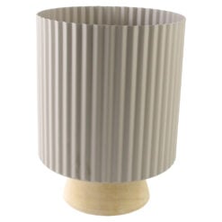 Ghiveci metalic cu talpa din lemn 18 x 25 cm