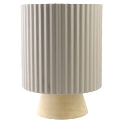 Ghiveci metalic cu talpa din lemn 18 x 25 cm