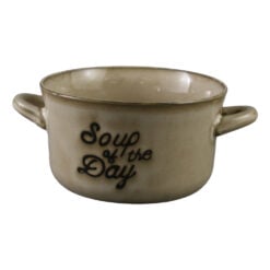 Bol pentru supa din ceramica cu doua manere