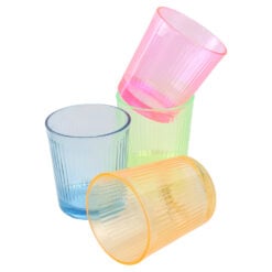 Set 4 pahare din sticla colorata 360 ml in 4 culori Excellent Houseware