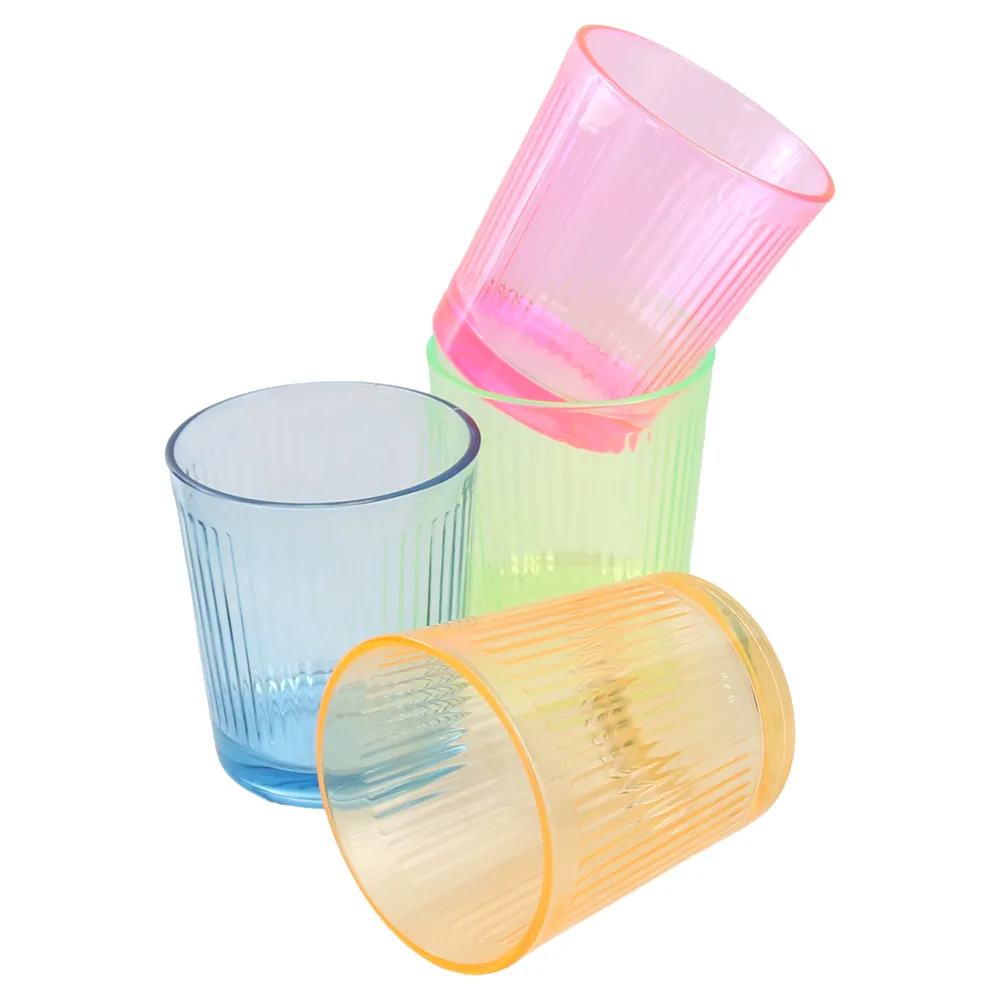Set 4 pahare din sticla colorata 360 ml in 4 culori Excellent Houseware