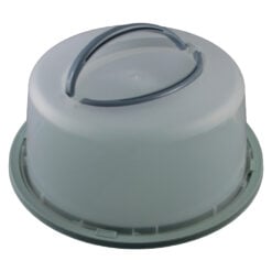 Suport tort rotund cu capac din plastic 34 x 15 cm