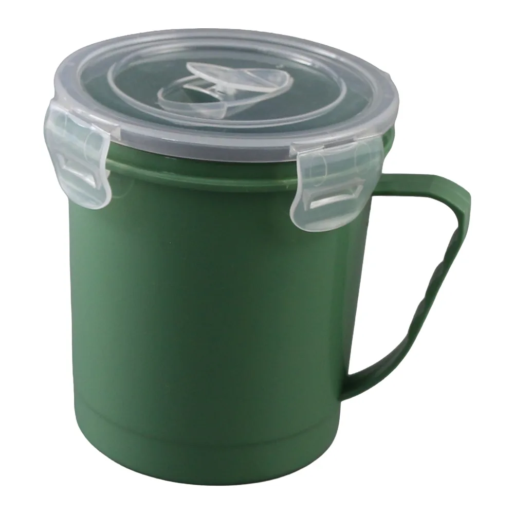 Cana din plastic pentru microunde cu capac 600 ml Cana din plastic pentru microunde cu capac 600 ml