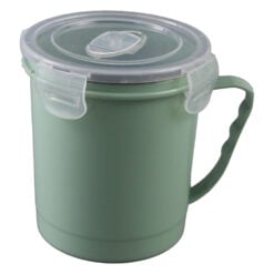 Cana din plastic pentru microunde cu capac 600 ml