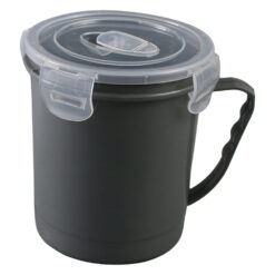 Cana din plastic pentru microunde cu capac 600 ml