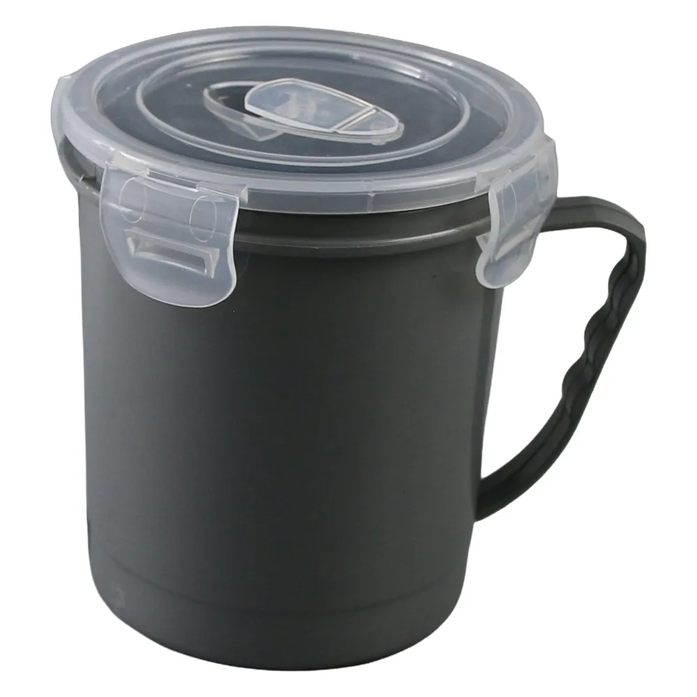 Cana din plastic pentru microunde cu capac 600 ml Cana din plastic pentru microunde cu capac 600 ml