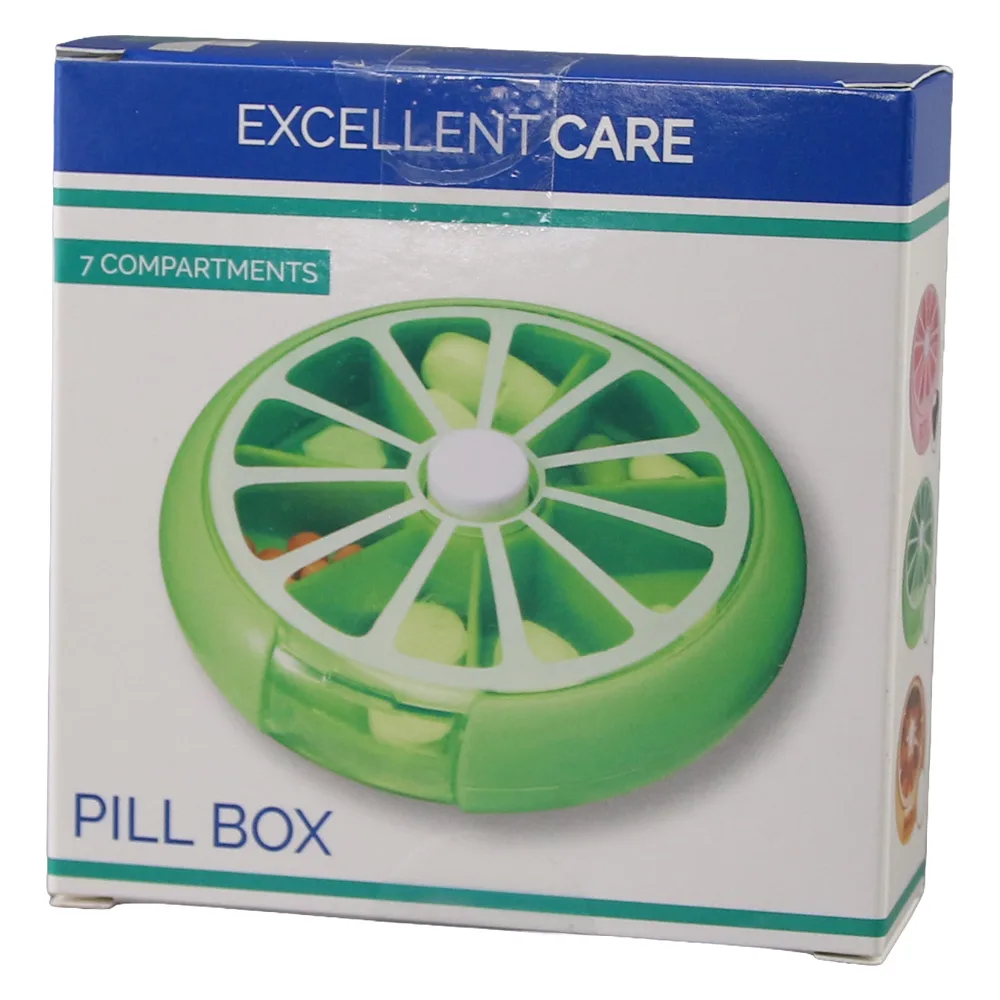 Cutie de pastile din plastic cu 7 compartimente Excellent Care