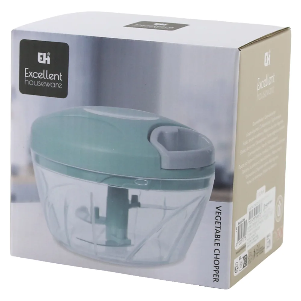 Tocator manual pentru legume din plastic cu 3 lame din otel Excellent Houseware