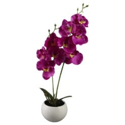 Orhidee artificiala in ghiveci ceramic 39 cm