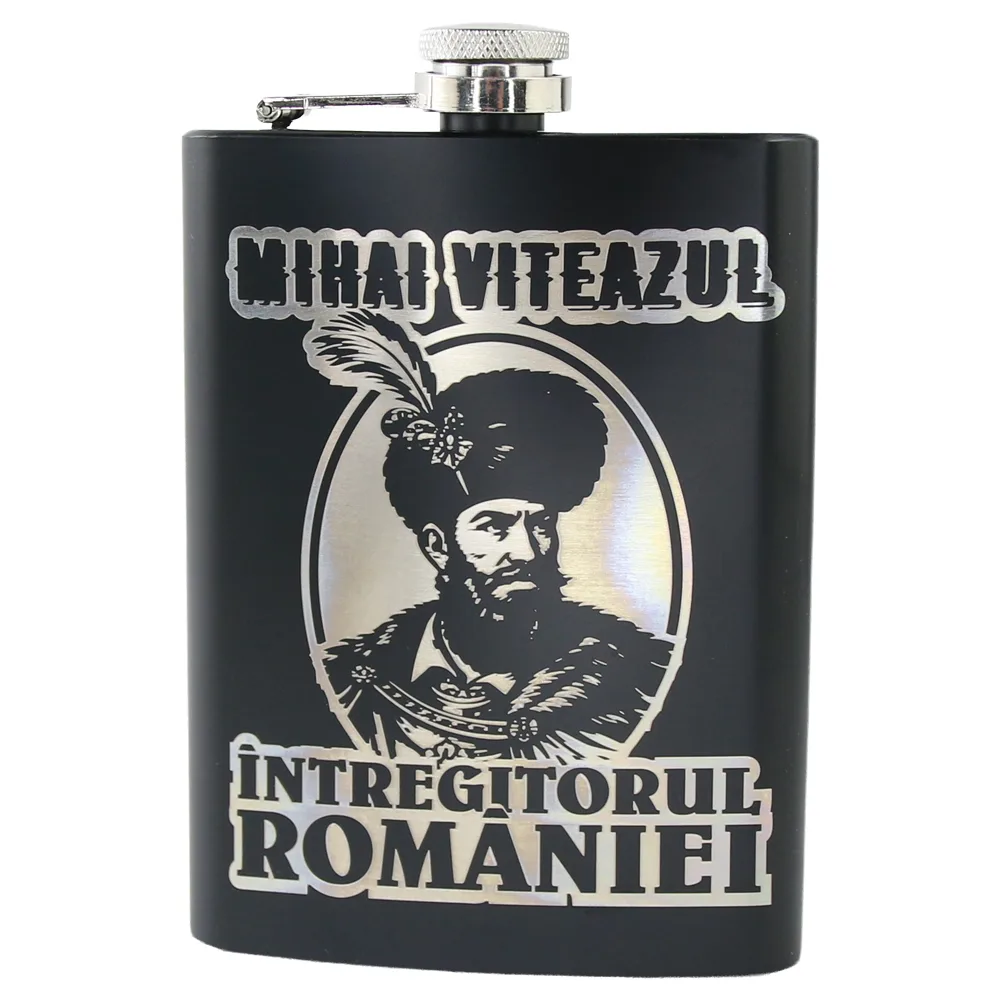 Plosca metalica gravata 220 ml "Mihai Viteazul Plosca metalica gravata 220 ml "Mihai Viteazul