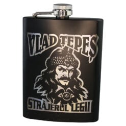 Plosca metalica gravata 220 ml "Vlad Tepes