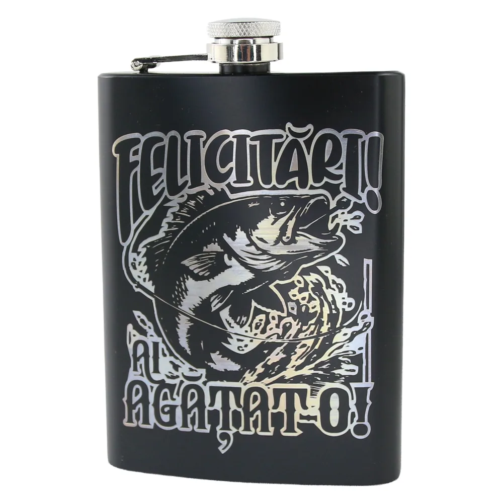 Plosca metalica gravata 220 ml "Felicitari! Ai agatat-o!" Plosca metalica gravata 220 ml "Felicitari! Ai agatat-o!"
