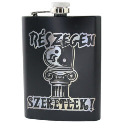 Plosca metalica gravata 220 ml "Reszegen is szeretlek!"