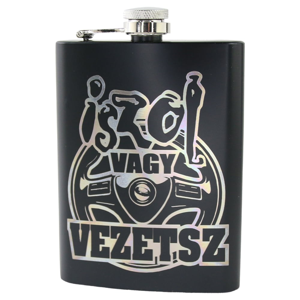 Plosca metalica gravata 220 ml "Iszol vagy vezetsz!" Plosca metalica gravata 220 ml "Iszol vagy vezetsz!"