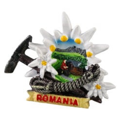 Magnet frigider din rasina "Romania" 6.5 cm