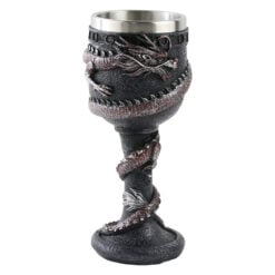 Pocal din metal si rasina Dragon 9 x 19 cm