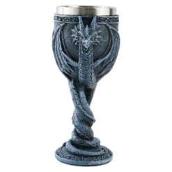 Pocal din metal si rasina Dragon 8 x 18 cm