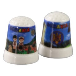 Ornament degetar din ceramica "Romania" 3 cm - se vinde 12 buc./cut.