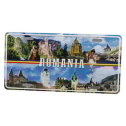 Placheta metalica "Romania" 30 x 15 cm