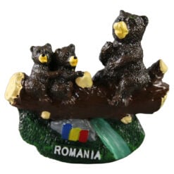 Magnet frigider din rasina "Romania" 6 x 5.5 cm