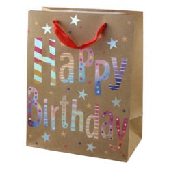Punga cadou din hartie 18 x 23 cm "Happy Birthday"