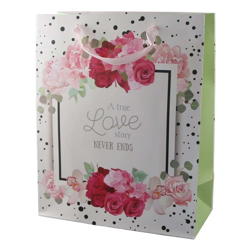 Punga cadou din hartie 26 x 32 cm "A true Love story never ends" Punga cadou din hartie 26 x 32 cm "A true Love story never ends"