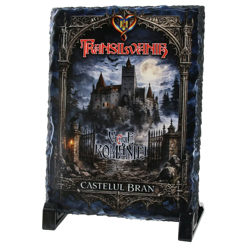 Placa din ardezie Castelul Bran 14 x 19 cm Placa din ardezie Castelul Bran 14 x 19 cm