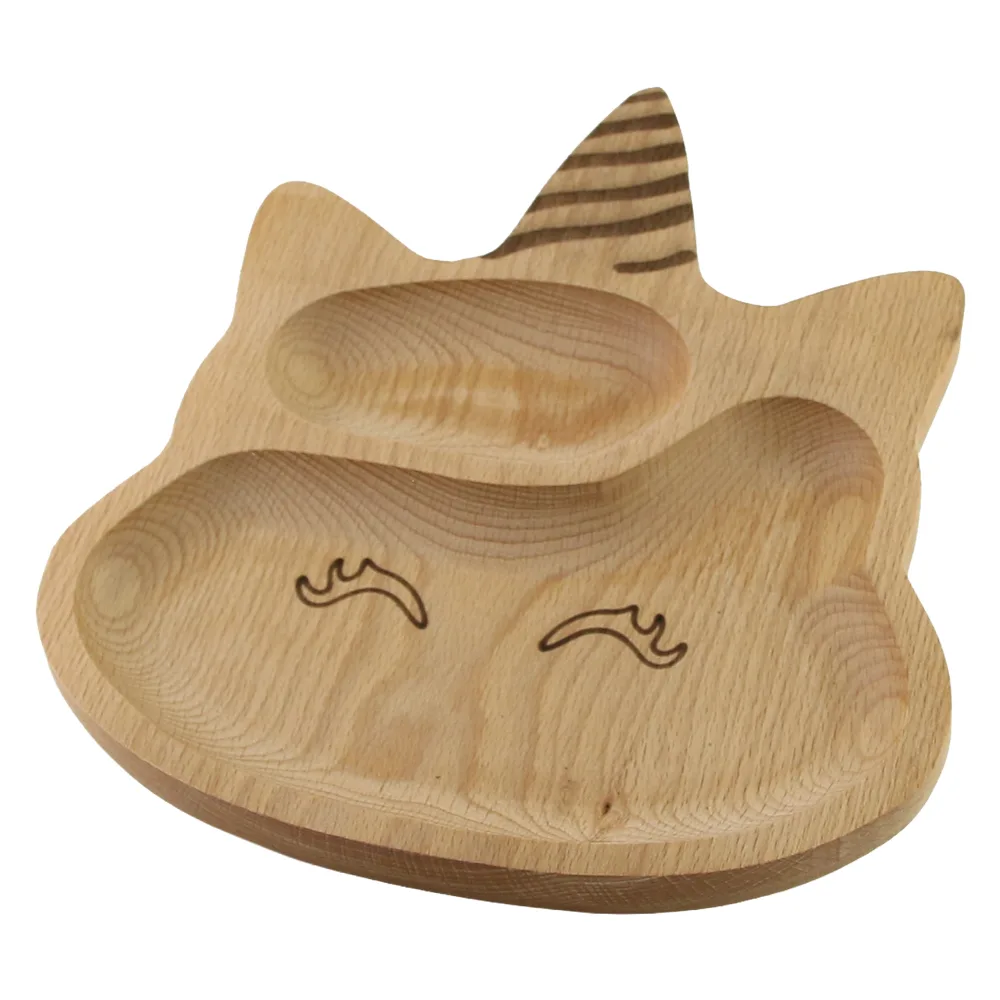 Platou din lemn cu 2 compartimente Unicorn 21 x 24 cm Platou din lemn cu 2 compartimente Unicorn 21 x 24 cm