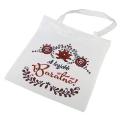 Sacosa textil cu fermoar "A legjobb Baratno!" 36 x 39 cm