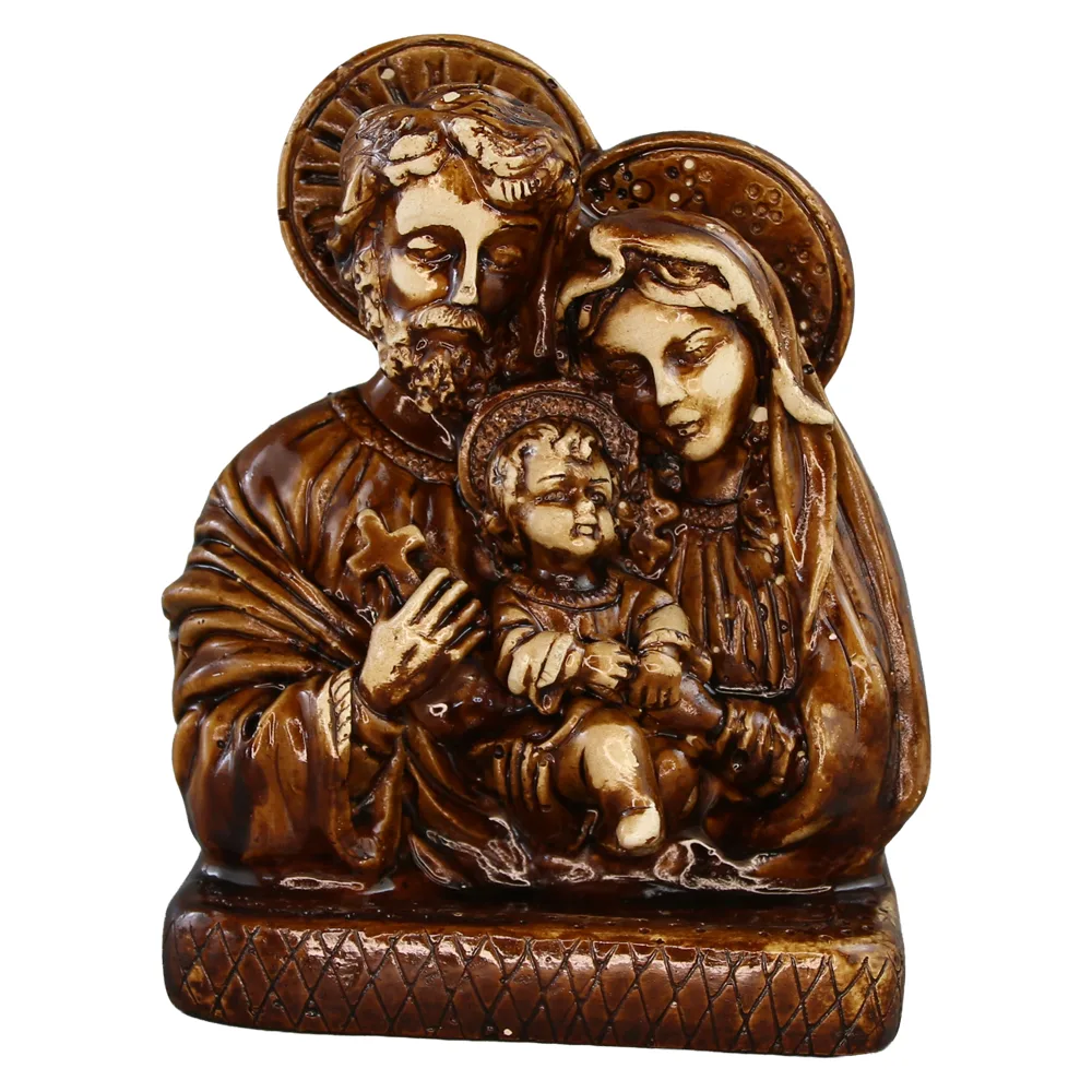 Statueta din ipsos Sfanta Familie 10 x 6 x 14 cm Statueta din ipsos Sfanta Familie 10 x 6 x 14 cm