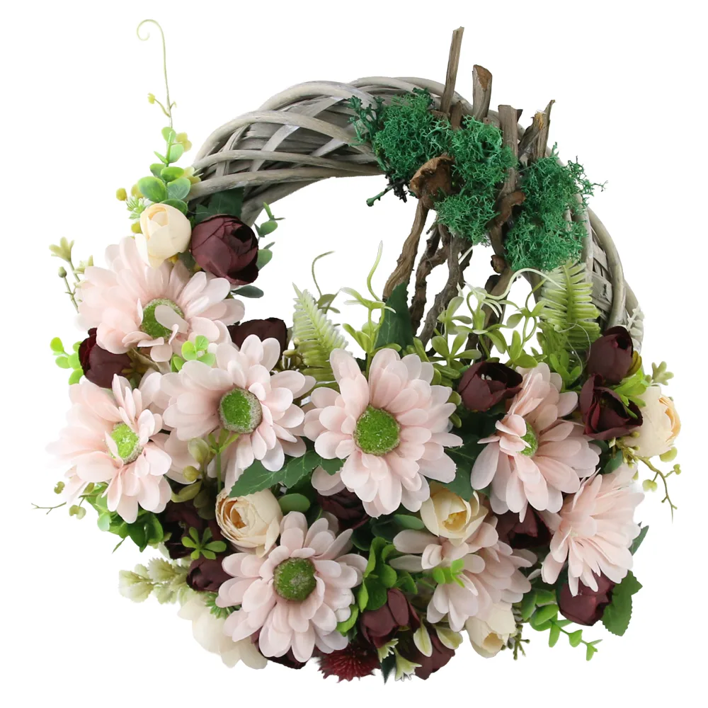 Coronita decorativa cu flori 33 cm