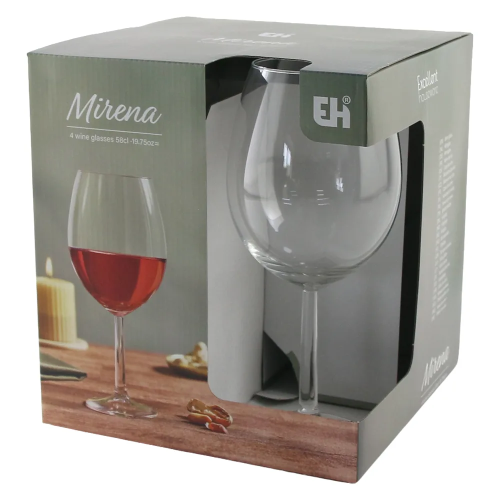 Set 4 pahare pentru vin 580 ml Mirena Excellent Houseware