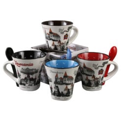 Cana din ceramica cu lingurita