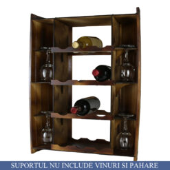 Suport lemn pentru 12 sticle de vin