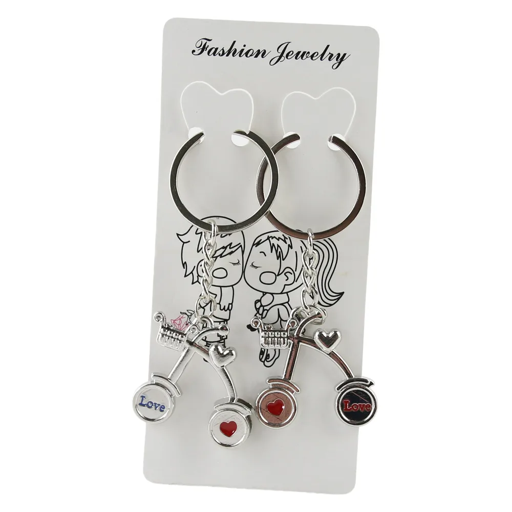 Set 2 brelocuri metalice pentru cuplu Love 9 cm