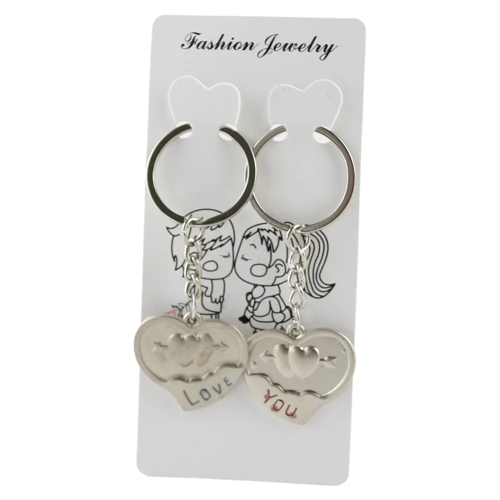 Set 2 brelocuri metalice pentru cuplu Love 9 cm
