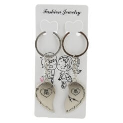 Set 2 brelocuri metalice pentru cuplu Love 9 cm