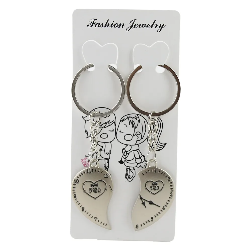 Set 2 brelocuri metalice pentru cuplu Love 9 cm