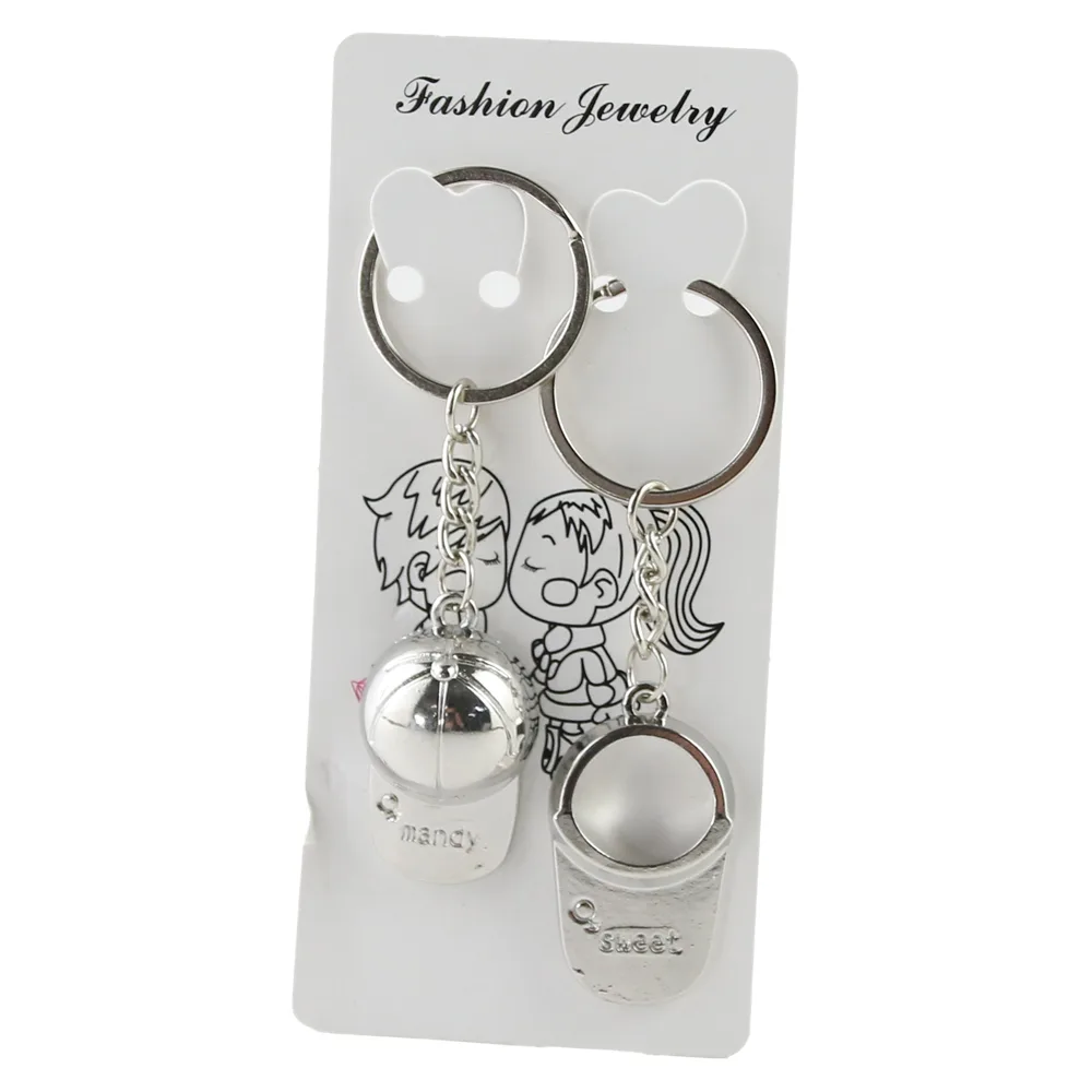Set 2 brelocuri metalice pentru cuplu Love 9 cm