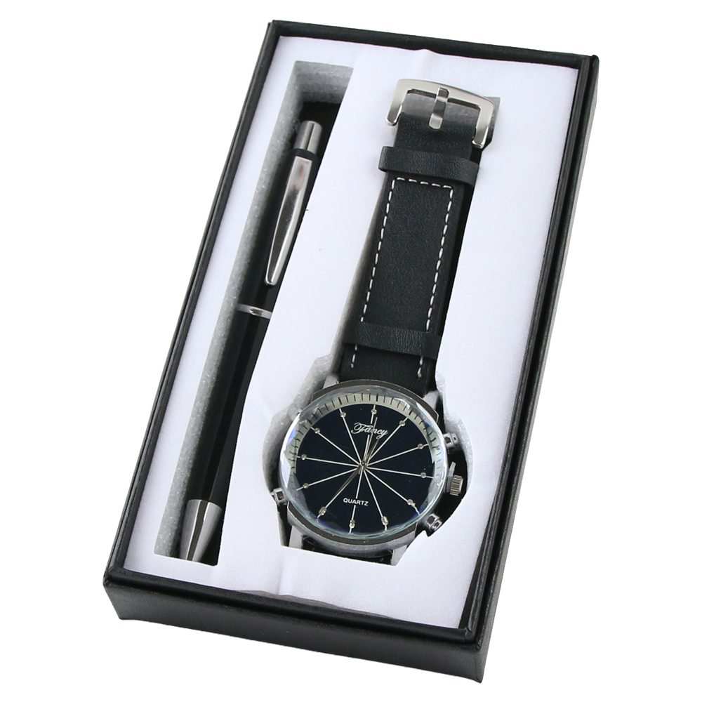 Set cadou pentru barbati 2 piese ceas cu pix in cutie cadou Set cadou pentru barbati 2 piese ceas cu pix in cutie cadou